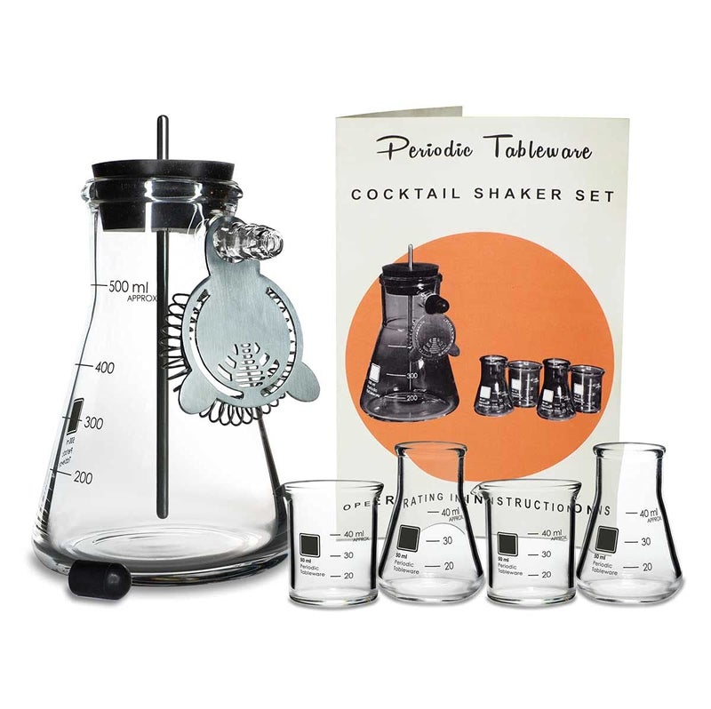 Periodic Tableware Laboratory Flask Cocktail Shaker Set - Image 1